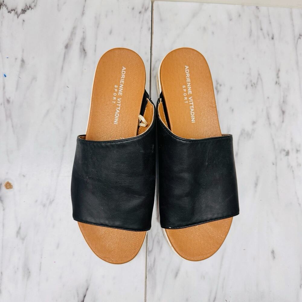 Adrienne Vittadini Sport Provence Slip On Sandal Black Women’s Size 8 - Picture 9 of 11